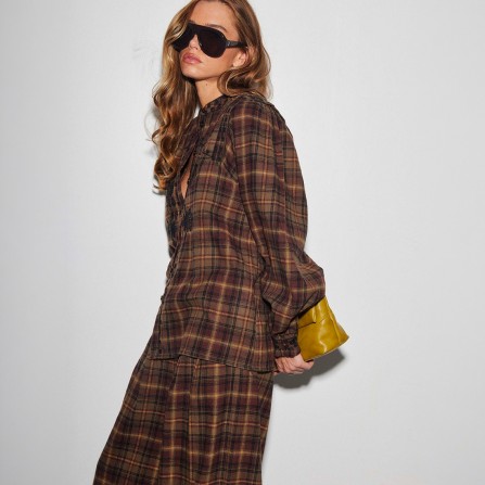 Blouse LOUIZON Hispel Checks Kaki