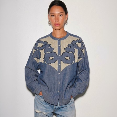 Blouse LOUIZON Shinverse Bleu