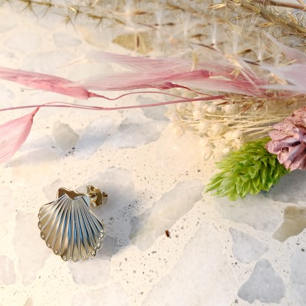 Boucles d'Oreilles CHRISTELLE dit CHRISTENSEN Coquillage M 